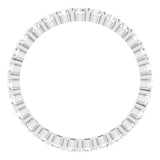 10K Gold Round Lab-Grown Diamond Shared-Prong Eternity Band – 2.25 mm Stones - White Gold - view 2