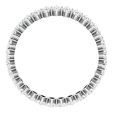 14K Gold Marquise Lab-Grown Diamond Shared-Prong Eternity Band – 4x2 mm Stones - White Gold - view 2