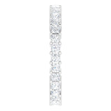 10K Gold Square Lab-Grown Diamond Shared-Prong Eternity Band – 2x2 mm Stones - White Gold - view 4