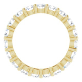 14K Gold Round Lab-Grown Diamond Shared-Prong Eternity Band – 3.4 mm Stones - Yellow Gold - view 2