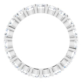 10K Gold Round Lab-Grown Diamond Shared-Prong Eternity Band – 3.4 mm Stones - White Gold - view 2
