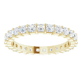14K Gold Asscher Lab-Grown Diamond Shared-Prong Eternity Band – 2.3x2.3 mm Stones - Yellow Gold - view 3