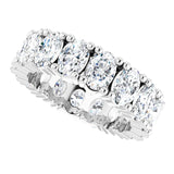 10K Gold Oval Lab-Grown Diamond Shared-Prong Eternity Band – 6x4 mm Stones - White Gold - view 5