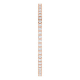 10K Gold Round Natural Diamond Shared-Prong Eternity Band – 1 mm Stones - Rose Gold - view 4