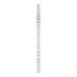 10K Gold Round Natural Diamond Shared-Prong Eternity Band – 1 mm Stones - White Gold - view 4
