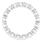 10K Gold Round Natural Diamond Shared-Prong Eternity Band – 3.75 mm Stones - White Gold - view 2