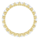 14K Gold Round Lab-Grown Diamond Shared-Prong Eternity Band – 2.75 mm Stones - Yellow Gold - view 2