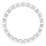 10K Gold Round Lab-Grown Diamond Shared-Prong Eternity Band – 2.75 mm Stones - White Gold - view 2