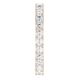 14K Gold Asscher Lab-Grown Diamond Shared-Prong Eternity Band – 2.3x2.3 mm Stones - Rose Gold - view 4