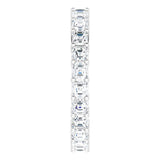 Platinum Asscher Lab-Grown Diamond Shared-Prong Eternity Band – 2.6x2.6 mm Stones - view 4