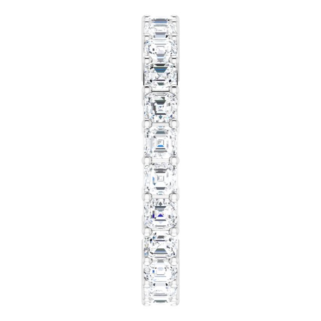 Platinum Asscher Lab-Grown Diamond Shared-Prong Eternity Band – 2.6x2.6 mm Stones - view 4