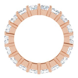 10K Gold Square Lab-Grown Diamond Shared-Prong Eternity Band – 3.75x3.75 mm Stones - Rose Gold - view 2