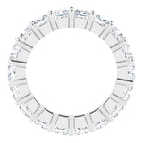 10K Gold Square Lab-Grown Diamond Shared-Prong Eternity Band – 3.75x3.75 mm Stones - White Gold - view 2