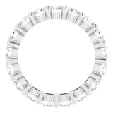 10K Gold Round Lab-Grown Diamond Shared-Prong Eternity Band – 3.8 mm Stones - White Gold - view 2