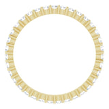14K Gold Round Lab-Grown Diamond Shared-Prong Eternity Band – 1.7 mm Stones - Yellow Gold - view 2