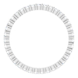 10K Gold Round Lab-Grown Diamond Shared-Prong Eternity Band – 1.7 mm Stones - White Gold - view 2
