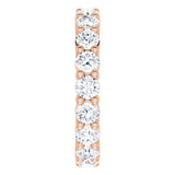 10K Gold Round Lab-Grown Diamond Shared-Prong Eternity Band – 3.5 mm Stones - Rose Gold - view 4