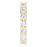 14K Gold Round Lab-Grown Diamond Shared-Prong Eternity Band – 3.5 mm Stones - Yellow Gold - view 4