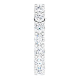 10K Gold Round Lab-Grown Diamond Shared-Prong Eternity Band – 3.5 mm Stones - White Gold - view 4