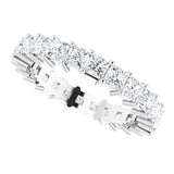 10K Gold Square Lab-Grown Diamond Shared-Prong Eternity Band – 2.75x2.75 mm Stones - White Gold - view 5