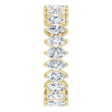 14K Gold Marquise Lab-Grown Diamond Shared-Prong Eternity Band – 4.5x2.5 mm Stones - Yellow Gold - view 4
