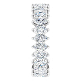 14K Gold Marquise Lab-Grown Diamond Shared-Prong Eternity Band – 4.5x2.5 mm Stones - White Gold - view 4