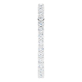 10K Gold Round Lab-Grown Diamond Shared-Prong Eternity Band – 1.7 mm Stones - White Gold - view 4
