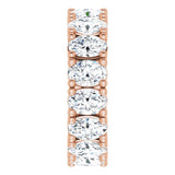 10K Gold Oval Lab-Grown Diamond Shared-Prong Eternity Band – 6x4 mm Stones - Rose Gold - view 4