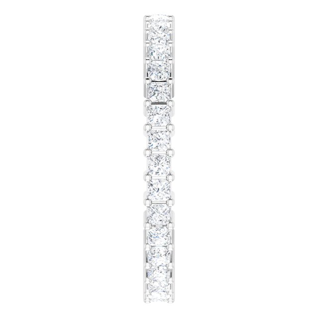 10K Gold Square Natural Diamond Shared-Prong Eternity Band – 1.75x1.75 mm Stones - White Gold - view 4