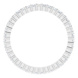 10K Gold Square Natural Diamond Shared-Prong Eternity Band – 1.5x1.5 mm Stones - White Gold - view 2