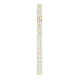 14K Gold Round Lab-Grown Diamond Shared-Prong Eternity Band – 1.3 mm Stones - Yellow Gold - view 4