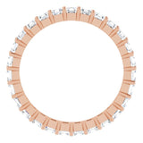 14K Gold Asscher Lab-Grown Diamond Shared-Prong Eternity Band – 2.3x2.3 mm Stones - Rose Gold - view 2