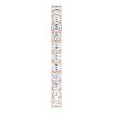 14K Gold Asscher Lab-Grown Diamond Shared-Prong Eternity Band – 2x2 mm Stones - Rose Gold - view 4