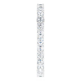 Platinum Asscher Lab-Grown Diamond Shared-Prong Eternity Band – 2x2 mm Stones - view 4