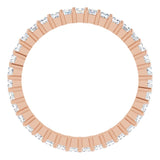 10K Gold Square Lab-Grown Diamond Shared-Prong Eternity Band – 1.75x1.75 mm Stones - Rose Gold - view 2