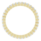 14K Gold Square Lab-Grown Diamond Shared-Prong Eternity Band – 1.75x1.75 mm Stones - Yellow Gold - view 2
