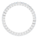 10K Gold Square Natural Diamond Shared-Prong Eternity Band – 1.75x1.75 mm Stones - White Gold - view 2