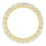 14K Gold Square Lab-Grown Diamond Shared-Prong Eternity Band – 2.75x2.75 mm Stones - Yellow Gold - view 2
