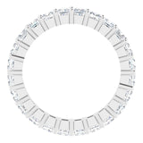 10K Gold Square Natural Diamond Shared-Prong Eternity Band – 2.75x2.75 mm Stones - White Gold - view 2