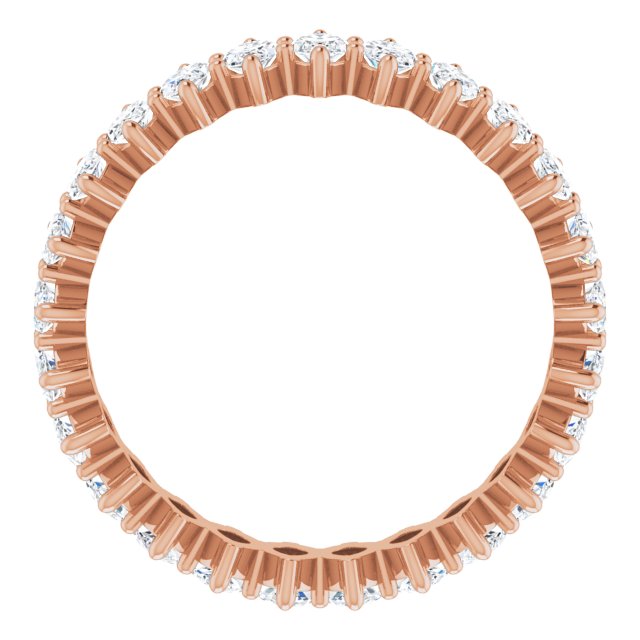 14K Gold Marquise Lab-Grown Diamond Shared-Prong Eternity Band – 4.5x2.5 mm Stones - Rose Gold - view 2