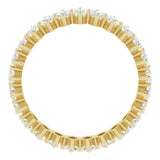 14K Gold Marquise Lab-Grown Diamond Shared-Prong Eternity Band – 4.5x2.5 mm Stones - Yellow Gold - view 2