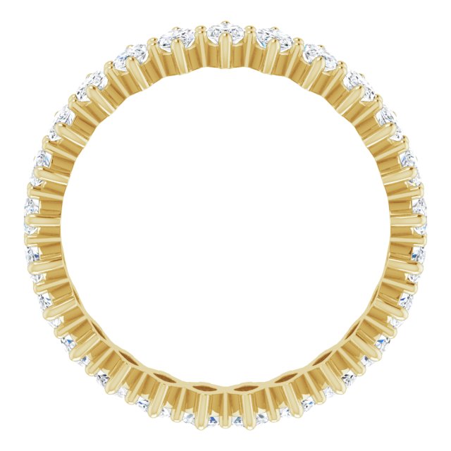14K Gold Marquise Lab-Grown Diamond Shared-Prong Eternity Band – 4.5x2.5 mm Stones - Yellow Gold - view 2