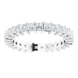 10K Gold Square Lab-Grown Diamond Shared-Prong Eternity Band – 2.25x2.25 mm Stones - White Gold - view 3