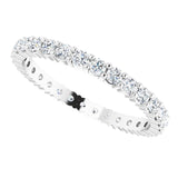 Platinum Round Lab-Grown Diamond Shared-Prong Eternity Band – 2 mm Stones - view 5