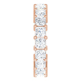10K Gold Square Lab-Grown Diamond Shared-Prong Eternity Band – 3.5x3.5 mm Stones - Rose Gold - view 4