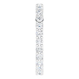 10K Gold Round Lab-Grown Diamond Shared-Prong Eternity Band – 2.25 mm Stones - White Gold - view 4