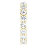 14K Gold Round Lab-Grown Diamond Shared-Prong Eternity Band – 3.2 mm Stones - Yellow Gold - view 4
