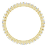 14K Gold Square Lab-Grown Diamond Shared-Prong Eternity Band – 1.5x1.5 mm Stones - Yellow Gold - view 2