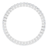 10K Gold Square Lab-Grown Diamond Shared-Prong Eternity Band – 1.5x1.5 mm Stones - White Gold - view 2