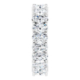 10K Gold Oval Lab-Grown Diamond Shared-Prong Eternity Band – 5x3 mm Stones - White Gold - view 4